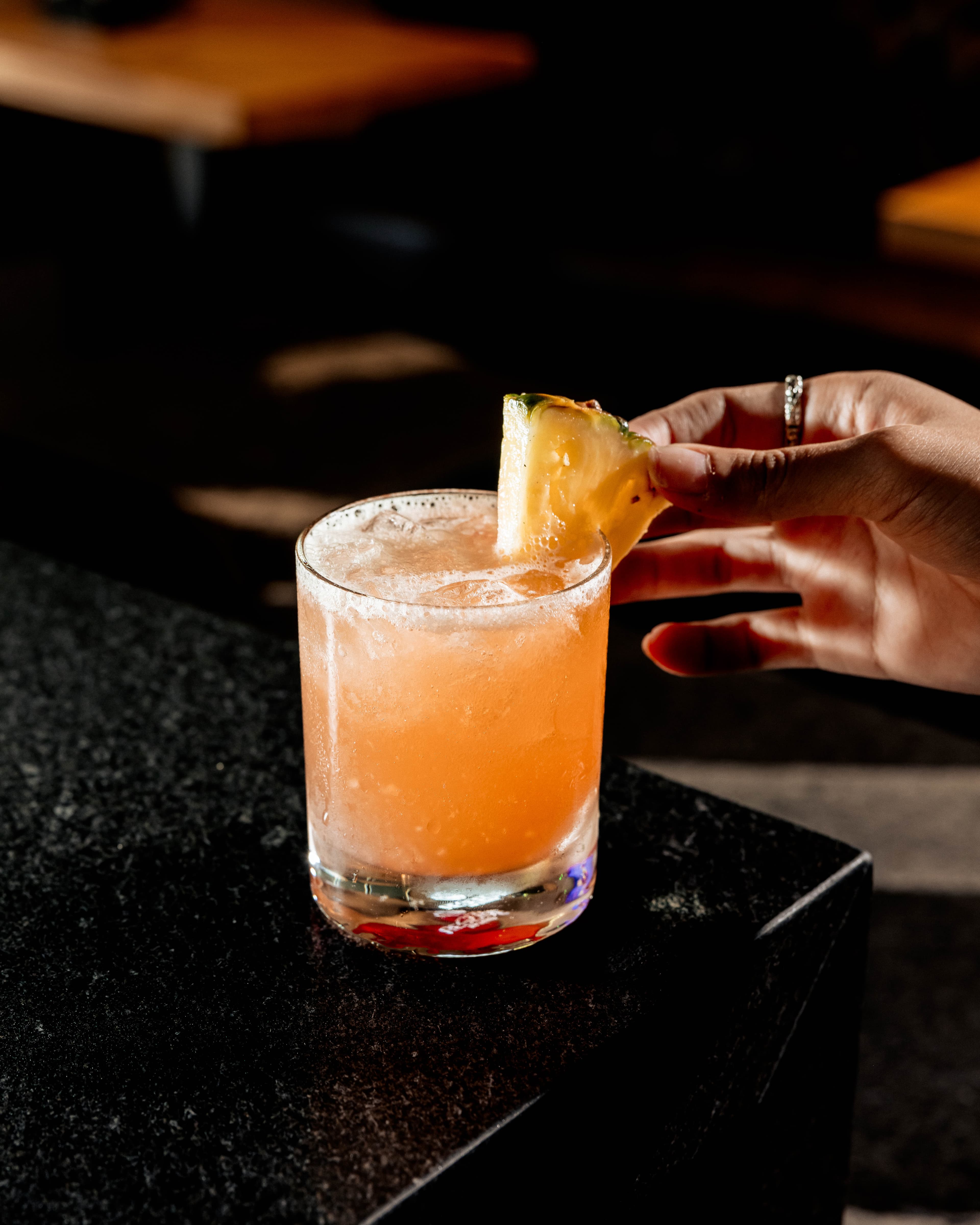 Watermelon cocktail with mint, Miami bar photography